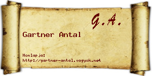 Gartner Antal névjegykártya